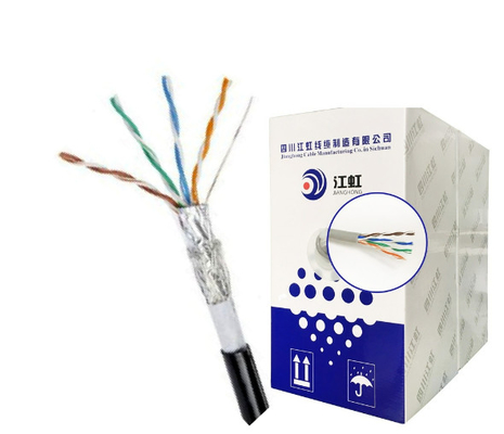 4 جفت Cat5e SFTP LAN CABLE LSZH MDPE کابل اترنت SFTP دو ژاکت